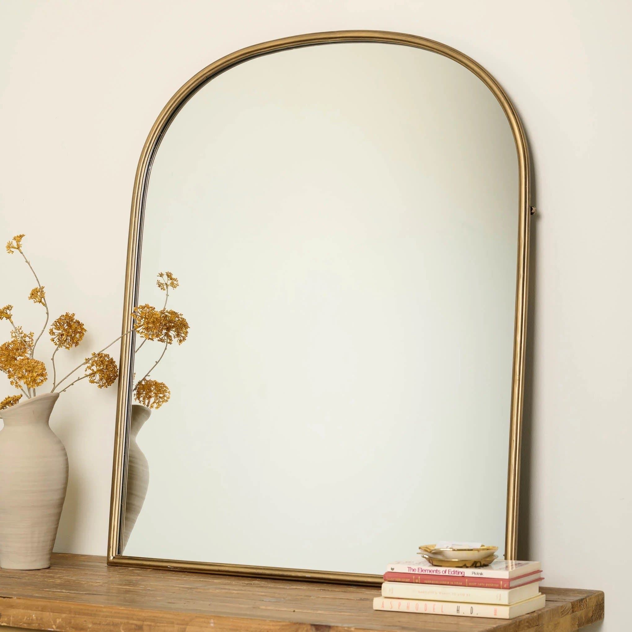 Archer Brass Framed Mirror — Magnolia