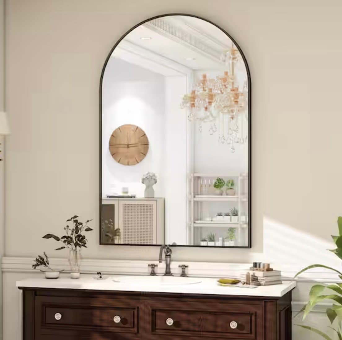 Black Framed Alloy Mirror — The Home Depot