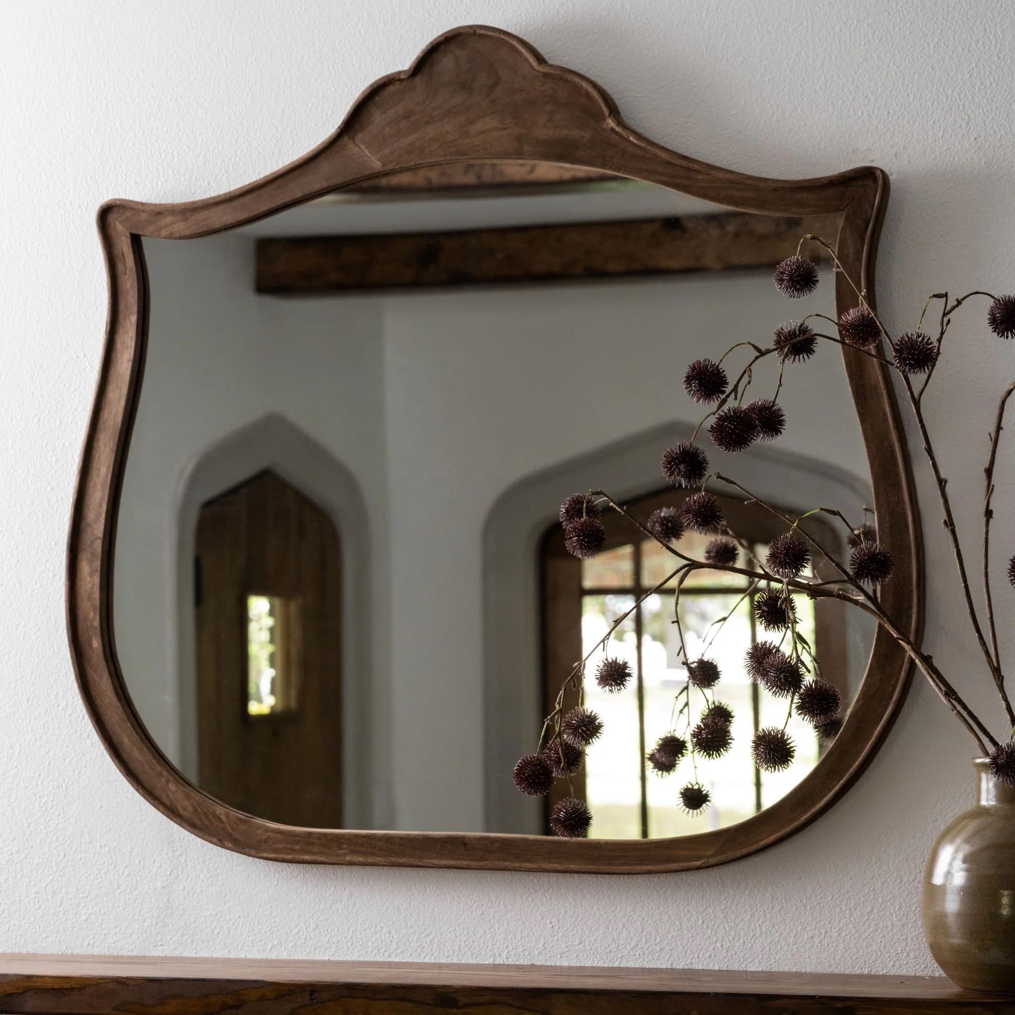 Arched Antiqued Inez Mirror — Magnolia
